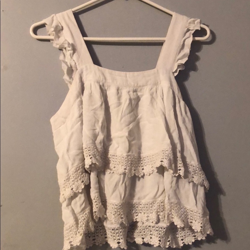 White lace tank top